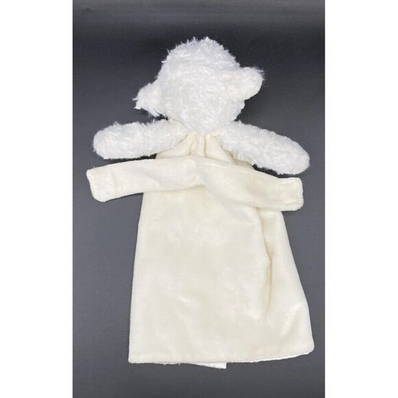 Bunnies by the Bay White Cream Bunny Rabbit Lovey Wrist Pacifier Rattle Holder - Picture 2 of 11